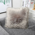 Wholesale Cheap Faux Fur Sheepskin Throw Pillow Cover 18x18 Merino Style Super Soft Fluffy Cushion Fuzzy Pillow Cases