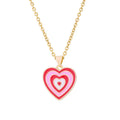 2022 Fashion Necklace Diamond Inlay Heart Necklace 18k Gold Plated Delicate Shine Necklace for Women