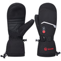 Cold Weather Winter Electric Heated Split Finger Snowboarding Gloves with Hook & Loop Closure and Comfort Fit