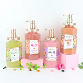 OEM Private Label Herbal Bath Shower Gel Organic Carrot Perfumed Rose Daily Use Moisturizing Skin Whitening Wash for Women