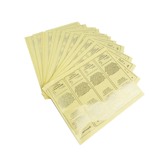 Full Color Self-Adhesive Vinyl Sticker Clear Label with Barcode for Bottled Beverages Perfume and Cosmetic Packaging
