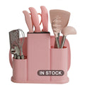 Hot Wholesale 13 PCS Heat Resistant Silicon Cooking Utensils Set Silicone Baking Tools & Ceramic Knife Set for Home Kitchen