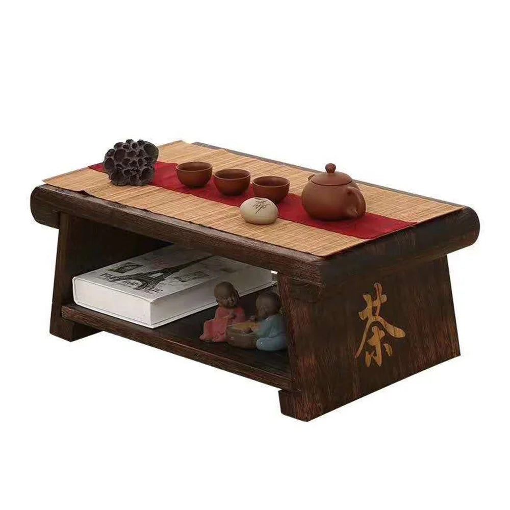 Folding Household Tatami Table Solid Wood Bay Window Small Coffee Table Zen Italian Balcony Low Table