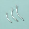 High Quality 925 Sterling Silver S Shaped Curved Tube Noodle Beads for Necklace Bracelet Making Accessories
