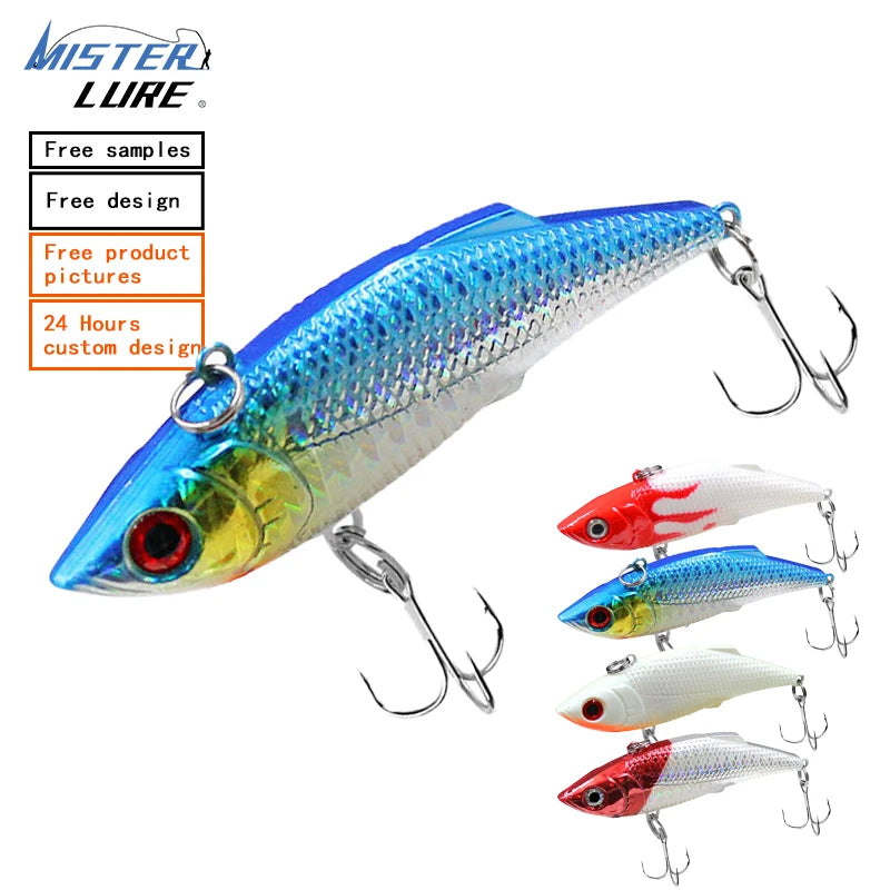 MISTER LURE Fishing Supply 10g Plastic VIB Hard Bait Hard Fishing Trolling Freshwater Fishing Lure Bait