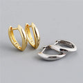 SP New Design Fine Jewelry 925 Sterling Silver Geometric V Shape Hoop Earrings Women