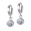 Factory Wholesale New Arrival Shiny CZ Zircon 925 Sterling Silver Ladies Hoop Earrings Jewelry Birthday Gift for Women