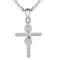 Pure Silver Jewelry American Style Cross Pendant Necklace