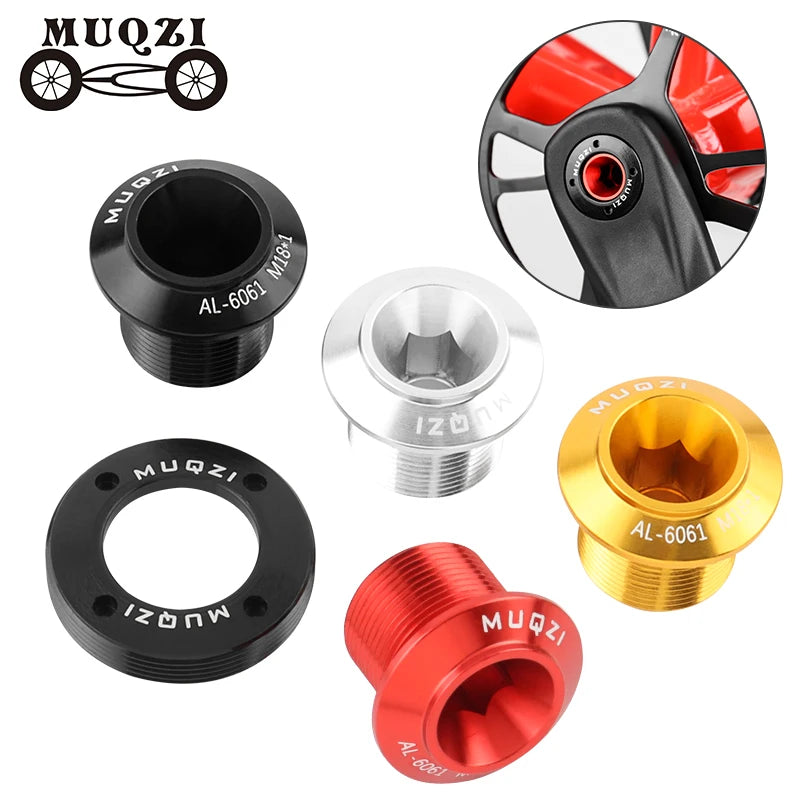 MUQZI Aluminum Alloy Mountain Bicycle Crank Lock Screw M18 Crank Cover Bolt for Sram DUB Crank
