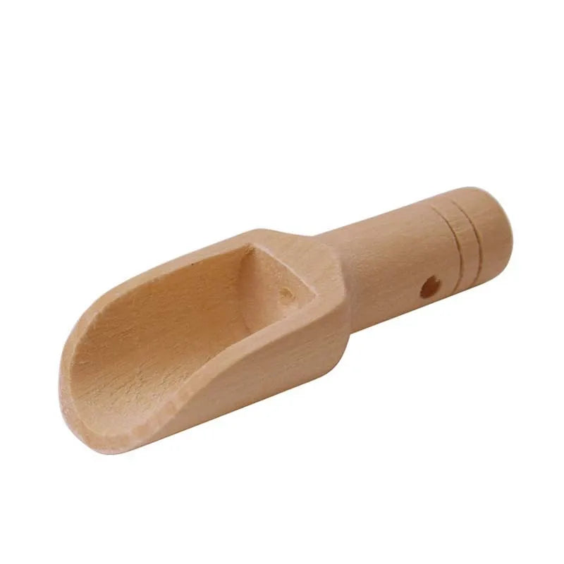 Mini Wooden Small Bath Salt Spice Spoons Scoop with Handle