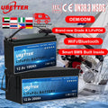 UBETTER LiFePO4 12V 24V 100AH/200AH Solar Backup Battery for RV Marine Use Waterproof 2000-5000 Cycles BMS Protection Factory