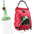Folding PVC Solar Camping Shower Bag 20L with Removable Hose for Outdoor Climbing Beach Hiking and Car Hydration