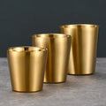 Korean Gold Double Wall Vacuum Beer Tea Cup Custom Laser Logo Reusable Coffee Mugs Tumbler 304 Stainless Steel Cup