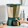 4 Grid Dry Multifunctional Rotating Kitchen Plastic Food Grain Rice Bucket Cereal Box Dispenser Storage Container Box
