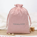 Recyclable Custom Logo Soft Pink Velvet Wig Pouch Luxury Bag Velvet Dust Bag With Ribbon for Items Dust