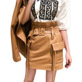 New Coming Women Spring Summer Sexy Genuine Leather Skirts Short Skirts