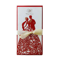 Kits Laser Cut Hollow Rose Pocket Wedding Invitations with Envelopes for Wedding Bridal Shower Engagement Invite