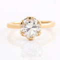 2025 New Arrival Cheap Moissanite Engagement Rings 10k Yellow Gold 1.5 Carat Oec Moissanite Ring