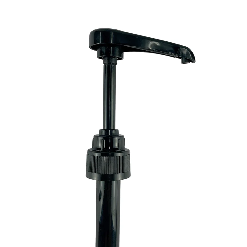 28/410 5ml 8ml 10ml Black Plastic Non-Spill Screw-On Food Grade Syrup Pump Dispenser with Custom Color Option for Honey & Oil
