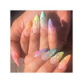 Wholesale Long-lasting Rainbow Colorful DIY Artificial Fingernails False Nails Acrylic Handmade Press on Nails for Salon