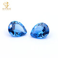 119# Spinel Corundum Gemstone Factory Wholesale Pear Crystal Blue Spinel Stone Beads