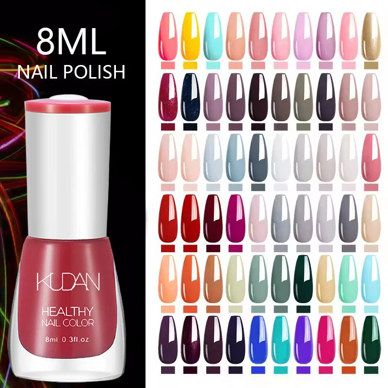 Kudan High Quality 8ML Air Dry Normal Oil Nail Polish Long Lasting Fast Drying Peel Soak Features Ready Stock Nail Art