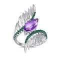 C8238 Abiding Fine Jewelry Wholesale 3-Year Color Retention Technology Custom 925 Silver Jewelry Bird Wings Sterling Silver Ring