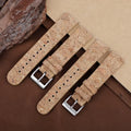 Wholesale Factory Wood Grain Watch Strap Soft Leather Vintage Watch Band