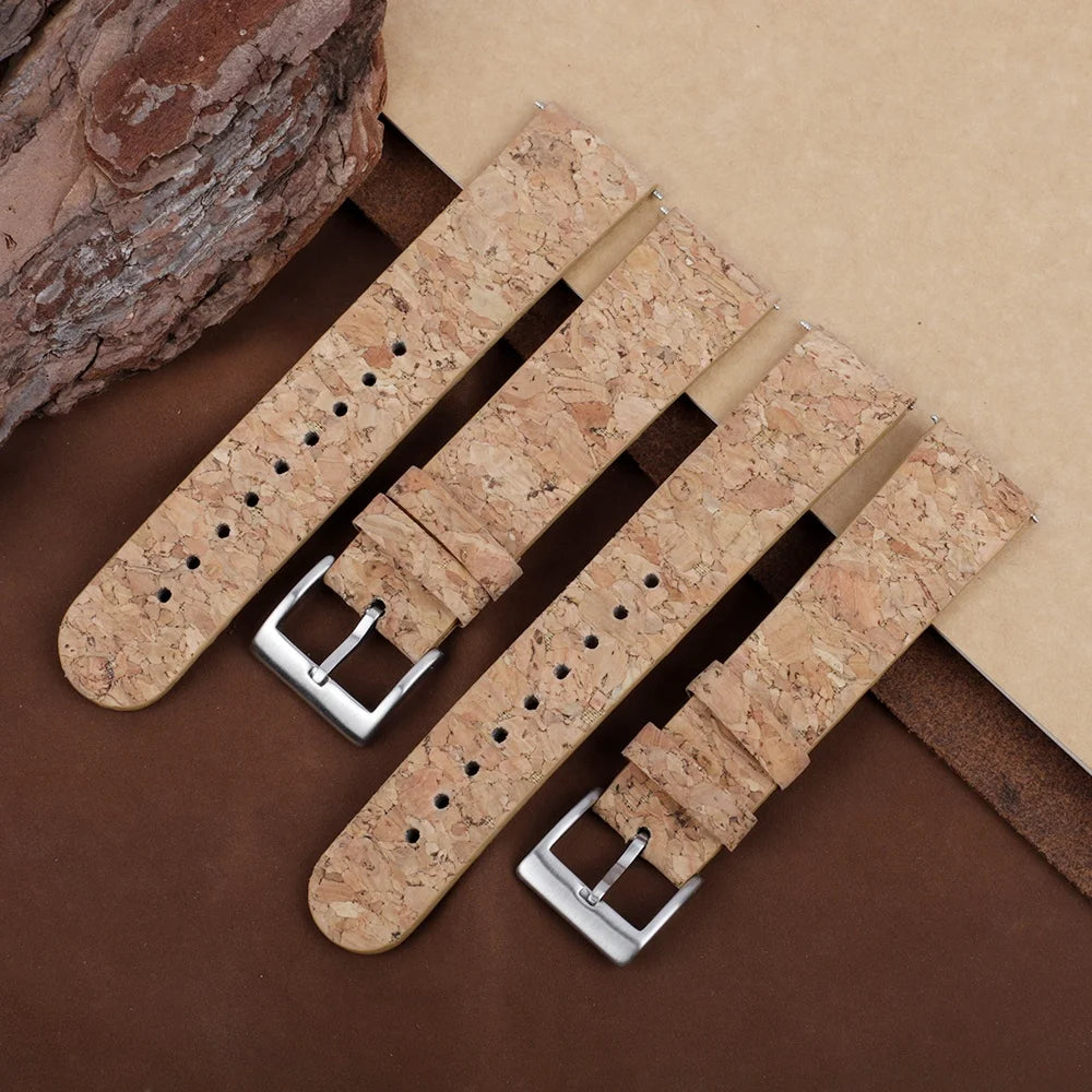 Wholesale Factory Wood Grain Watch Strap Soft Leather Vintage Watch Band