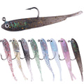 Wholesale SO061 7cm 5.5g Artificial Soft Plastic Baits Luminous Lead Jig Head Fishing Lures