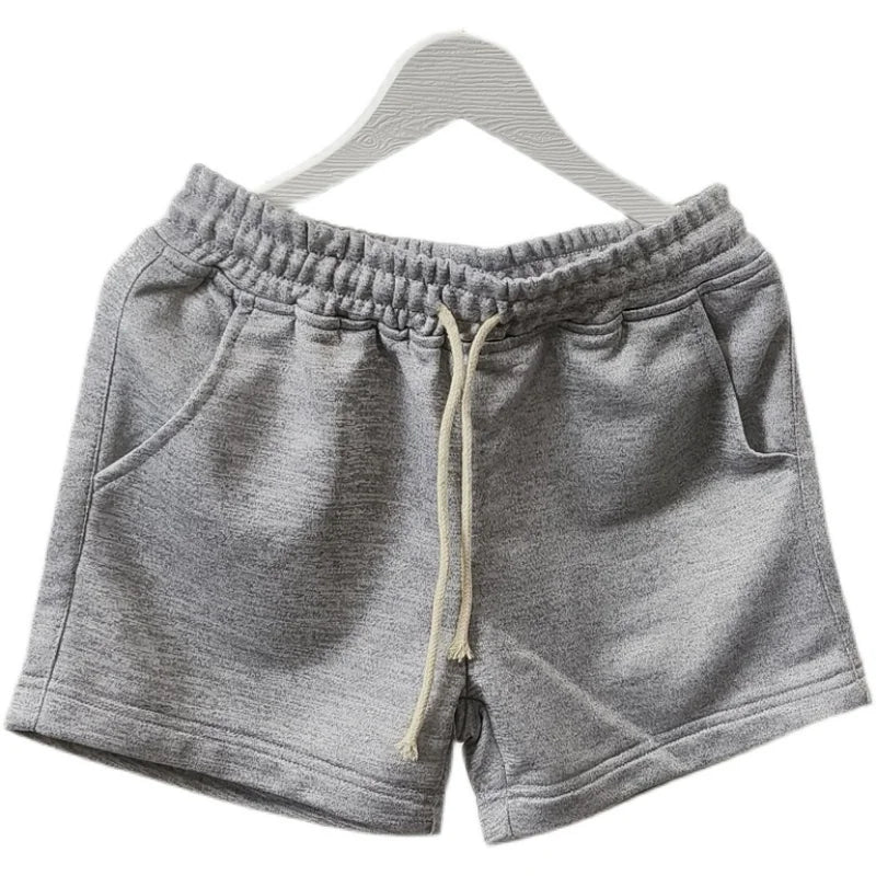 Custom Logo Mens Womens Cotton Shorts Sweat Fitness Running Short Breathable Gym Shorts Cotton Shorts