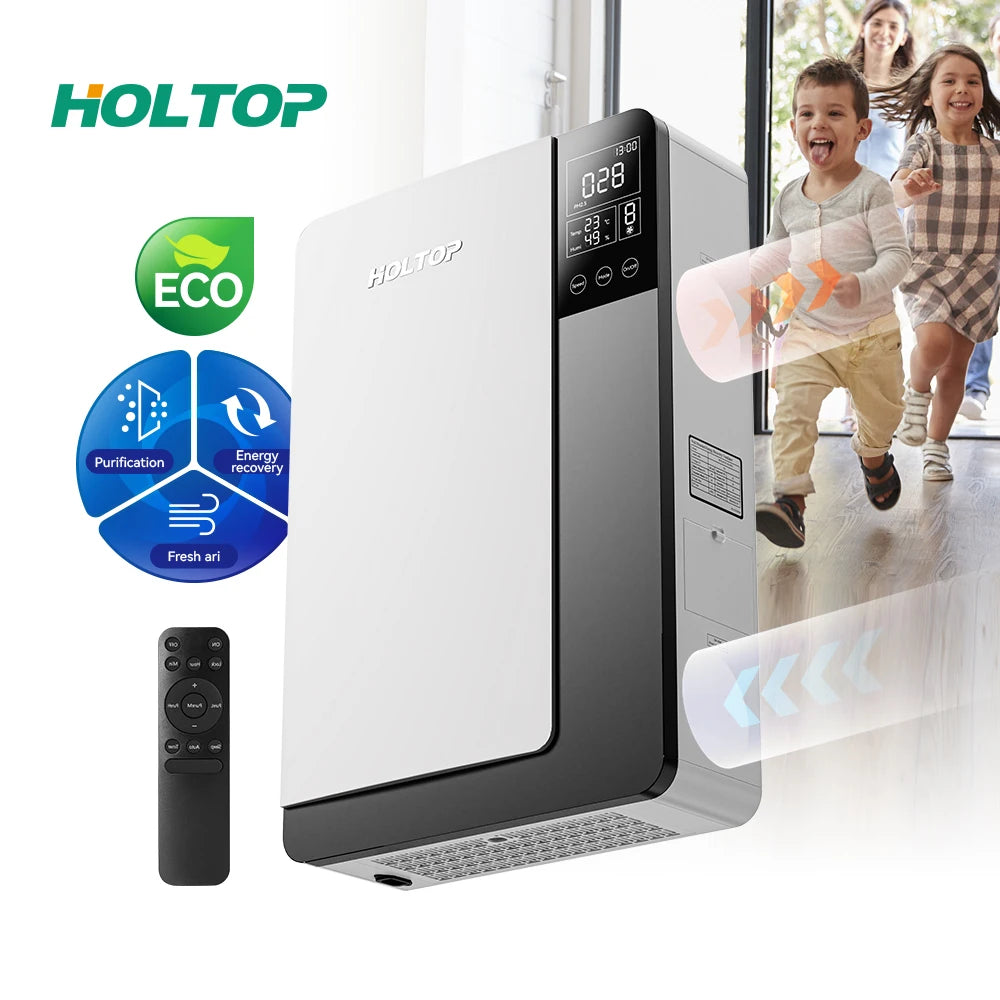 Hrv Unit Home Smart Ventilator Energy Wall Mounted Air Exchange Heat Recovery Recuperator Heat Exchange Wall Mounted Unit Indoor