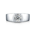 Abiding Fashion Adjustable Ring 925 Sterling Silver Jewelry 1Ct Moissanite Diamond Engagement Men Rings for Wedding