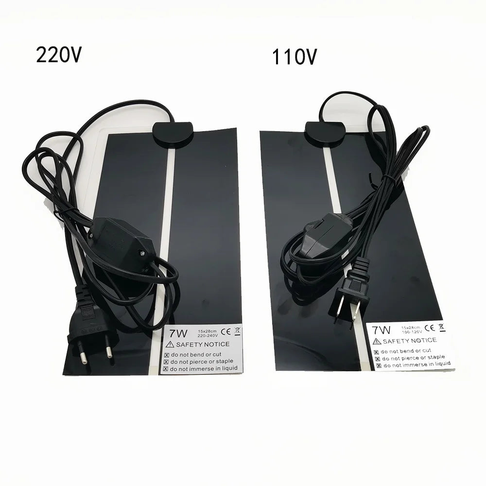 Terrarium Reptiles Heat Mat 5-45W Climbing Pet Heating Warm Pad Adjustable Temperature Controller Incubator Mat Tools