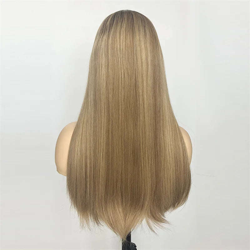 Best Quality High Density Lace Top Jewish Wig Ash Tone Mixed Color