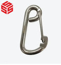 316 Stainless Steel Highly Polished D Shape Wire Gate Multi-Purpose Carabiner for Outdoor Camping & Heavy Industry Use