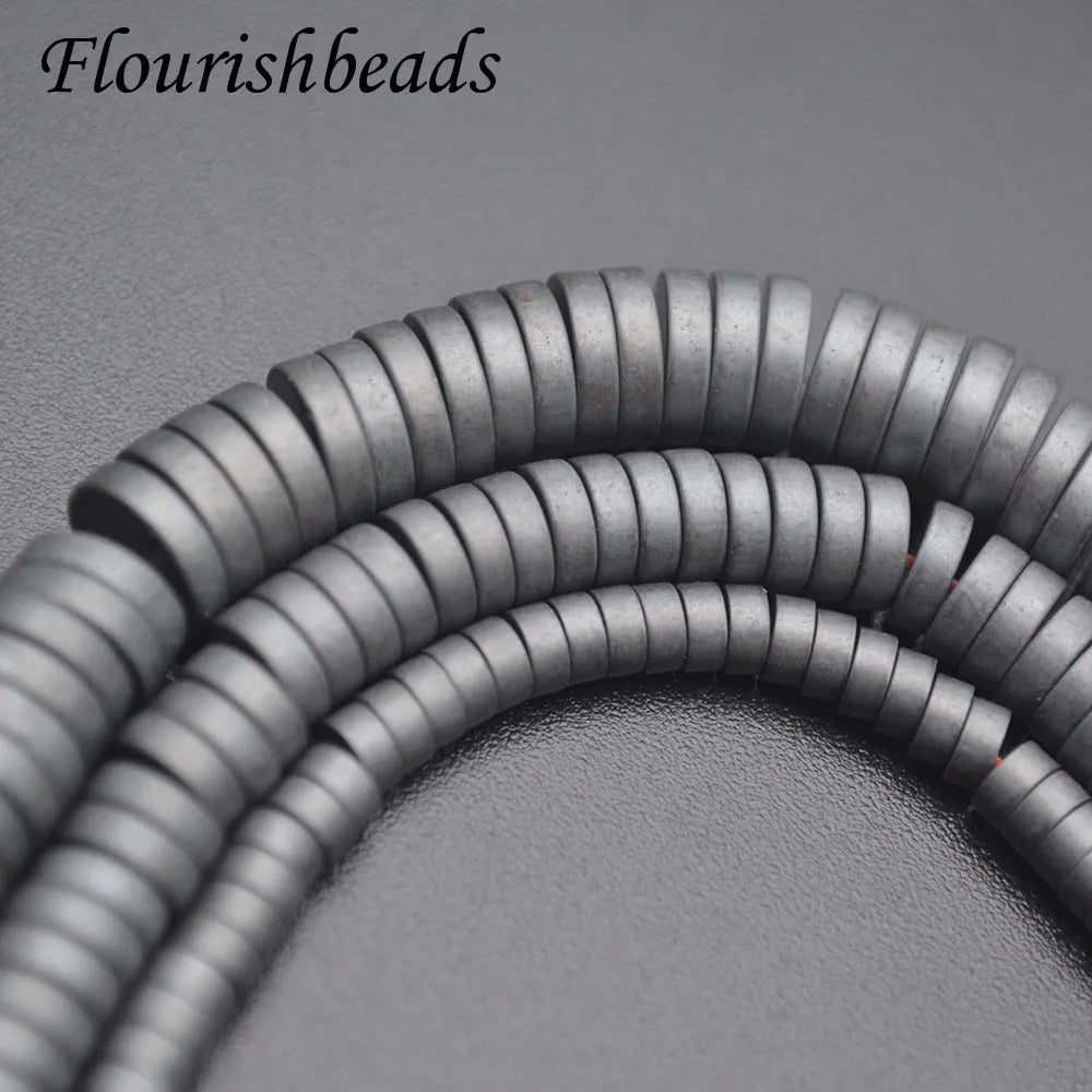 Good Quality Trendy Natural Hematite Dark Grey Round Shape Loose Beads for Women Men Jewelry Party Necklace Bracelet Making