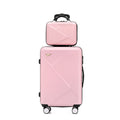 Lady  18inch 2 Wheeled  Laptop Waterproof Travel Bags Computer Trolley Leather Luggage Luxury Travel Bags pink Sets Luggage 2020