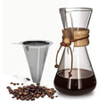Glass Coffee Filter Pot Maker Wooden Rubber Protective Cover Espresso Coffee Drip Kettle Pot Barista Tools