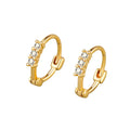 Stylish Chic Dainty Trendy Hoop Earrings for Women Stainless Steel Zircon Earrings Free Shipping