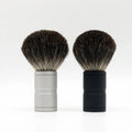 High Quality Black Badger Hair Shaving Brushes Chrome Black Metal Men's Shaver Soap Barber Grooming Shaving Brush and Bowl