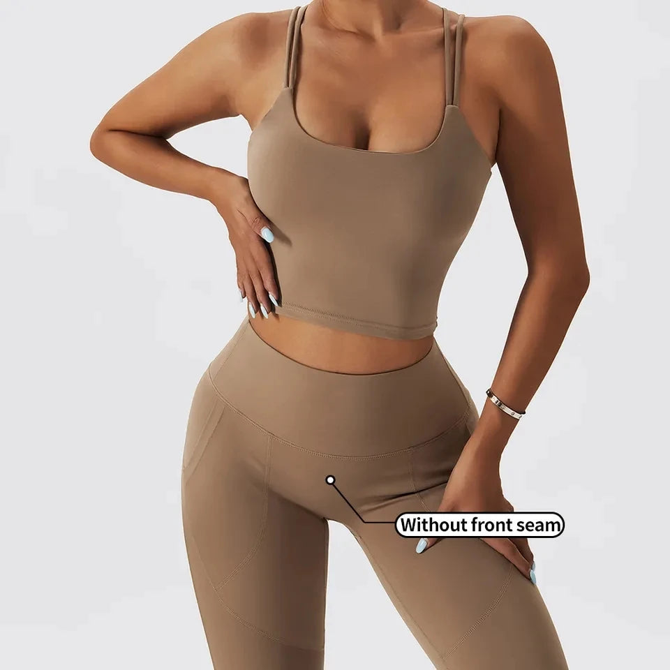 Designer Athletic Ladies Gym Clothing Active Apparel Sports Fitness Women Yoga Clothes Wear