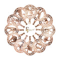 FJ Fallon Fashion Jewelry Rose Gold Plated Pendant Zodiac Greek Gey Halo of Zodiac