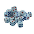 Acrylic Polyhedral Dice 16mm White Square and Round Corner Six-Sided for DND Games and Board Games Made From Resin Plastic