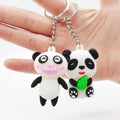 Hot Cute Panda Keychains Silicone Panda Keyrings for Gifts