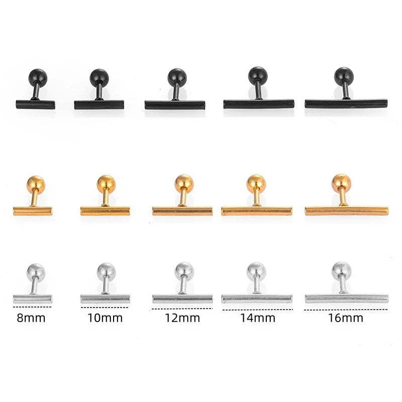 Gaby New Ear Waterproof Earrings External Thread Piercing Earring Jewelry