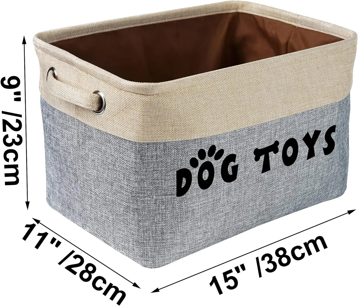 Foldable Dog Toy Bin Accessories Collapsible Dog Toy Basket Storage Box for Pet Toys