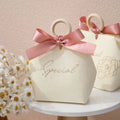 Chinese Manufacturers Unique Recyclable Candy Packaging Chocolate Romantic Indian Beige Wedding Souvenirs Sweets Boxes Door Gift