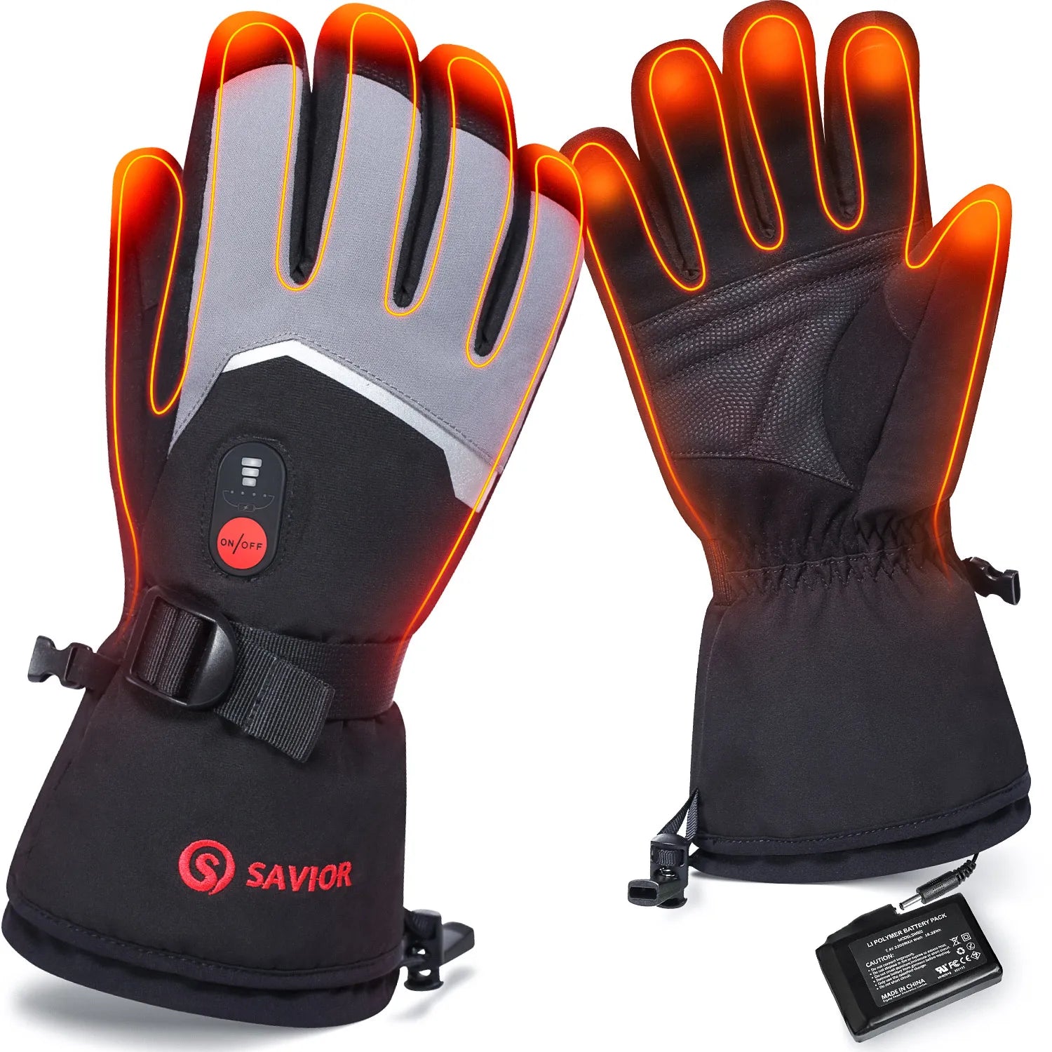 Men Women Winter Sports Thermal Heating Pad Gloves USB Intelligent Rechargeable Battery Breathable Waterproof Ski Heated Gloves