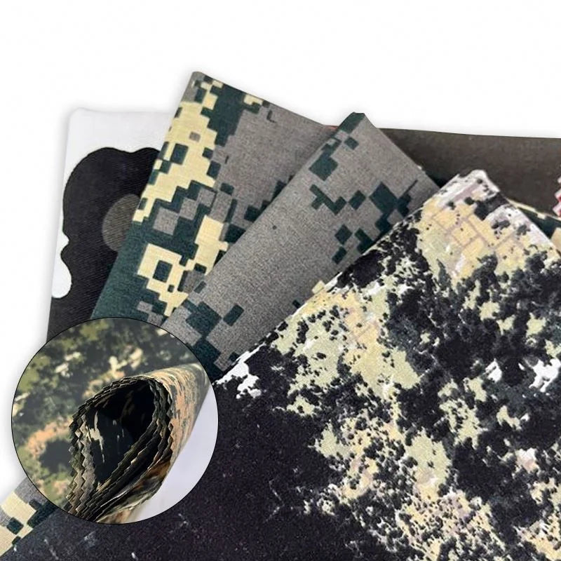 Factory Direct T/C Blend Camouflage Uniform Pants Polyester/Cotton Woven Twill Fabric Printed Garment Home Clothes Skirts